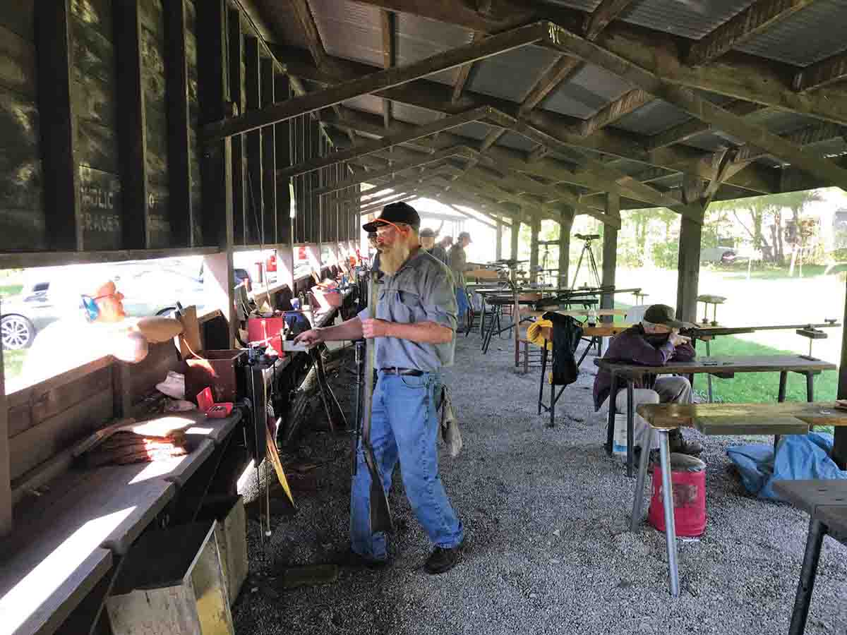 Tom Oakes loading “Old Butt Burner” at the Rich Hicks Memorial Slug Gun Match in Canal Fulton, Ohio.